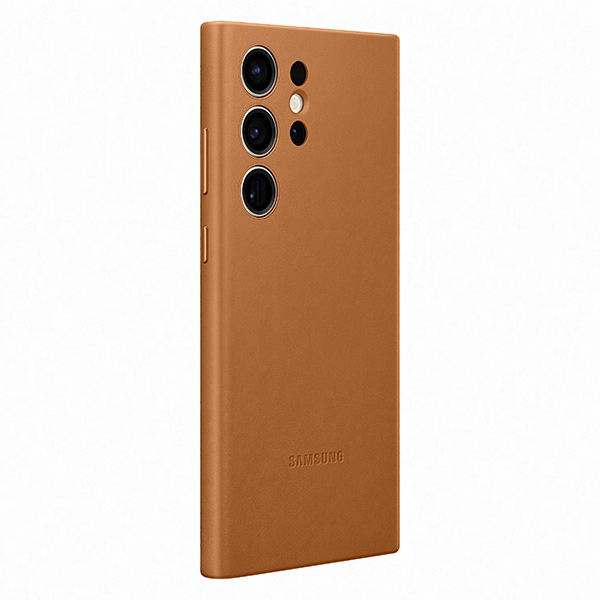 Pouzdro Leather Cover pro Samsung S23 Ultra, camel Pouzdro Leather Cover pro Samsung S23 Ultra, camel