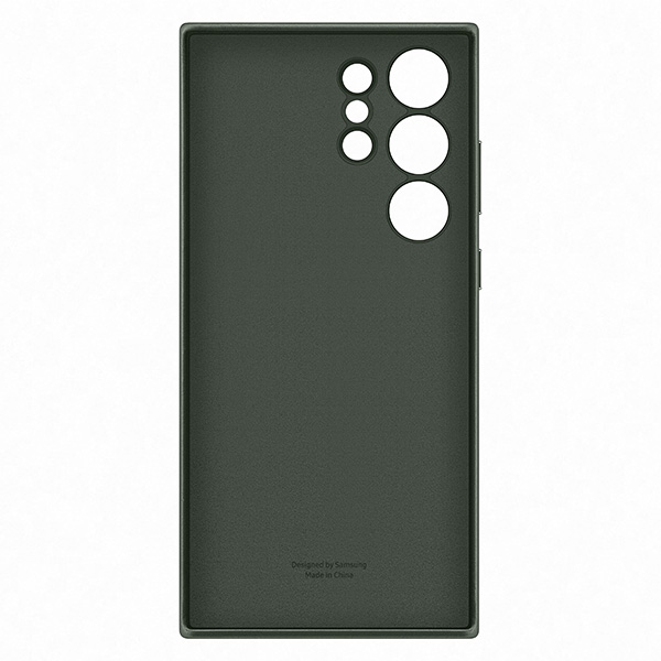 Pouzdro Leather Cover pro Samsung S23 Ultra, green