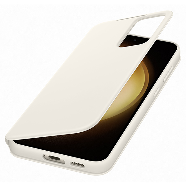 Pouzdro Smart View Wallet pro Samsung Galaxy S23 Plus, cream