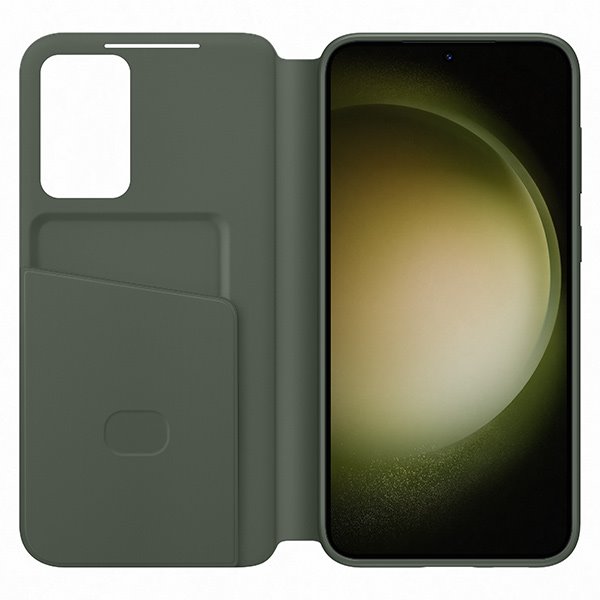 Pouzdro Smart View Wallet pro Samsung Galaxy S23 Plus, khaki