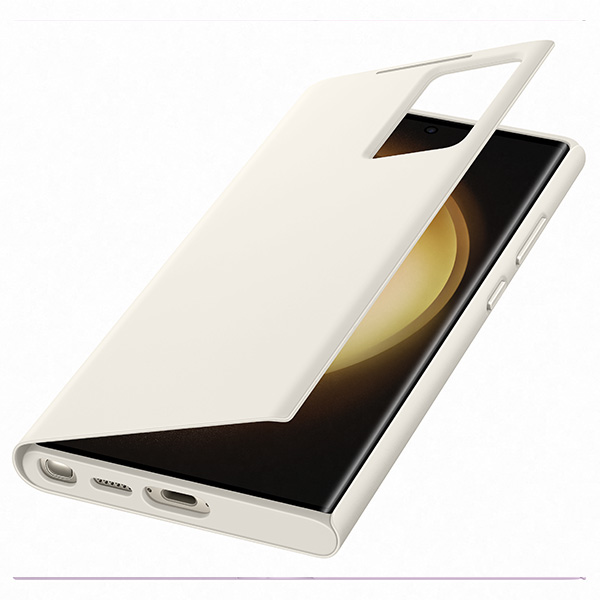 Pouzdro Smart View Wallet pro Samsung Galaxy S23 Ultra, cream