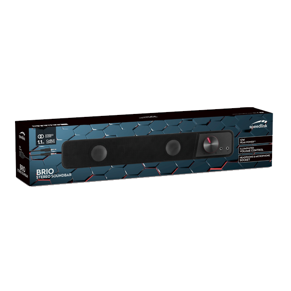 Speedlink Brio Stereo Soundbar, black Speedlink Brio Stereo Soundbar, black