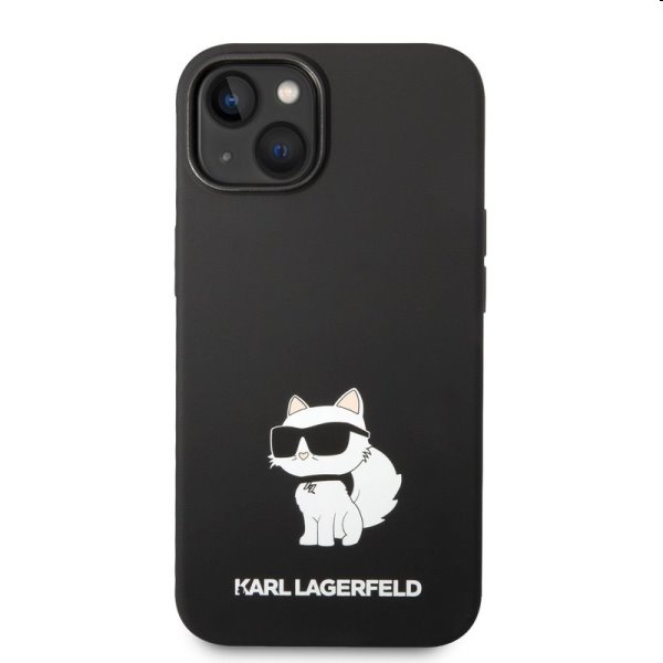 Zadní kryt Karl Lagerfeld Liquid Silicone Choupette NFT pro Apple iPhone 14, černé