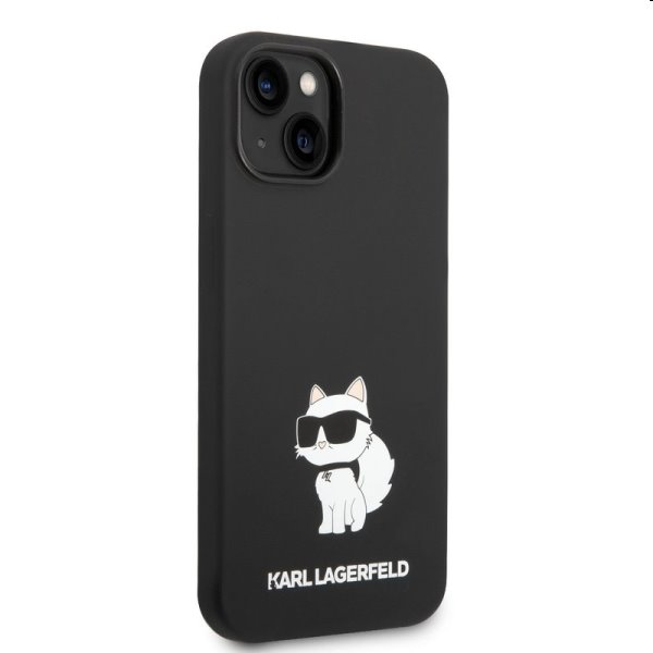 Zadní kryt Karl Lagerfeld Liquid Silicone Choupette NFT pro Apple iPhone 14, černé