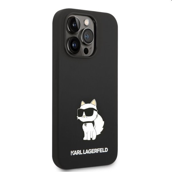 Zadní kryt Karl Lagerfeld Liquid Silicone Choupette NFT pro Apple iPhone 14 Pro, černé