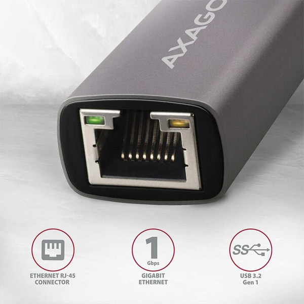 AXAGON ADE-TR Type-A USB3.2 Gen 1 - Gigabit Ethernet 10/100/1000 adaptér AXAGON ADE-TR Type-A USB3.2 Gen 1 - Gigabit Ethernet 10/100/1000 adaptér