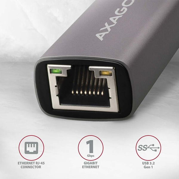 AXAGON ADE-TRC Type-C USB3.2 Gen 1 - Gigabit Ethernet 10/100/1000 adaptér AXAGON ADE-TRC Type-C USB3.2 Gen 1 - Gigabit Ethernet 10/100/1000 adaptér
