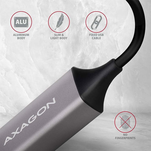AXAGON ADE-TRC Type-C USB3.2 Gen 1 - Gigabit Ethernet 10/100/1000 adaptér AXAGON ADE-TRC Type-C USB3.2 Gen 1 - Gigabit Ethernet 10/100/1000 adaptér