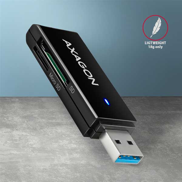 AXAGON CRE-S2N External SLIM card reader 2-slot & lun SD/microSD
