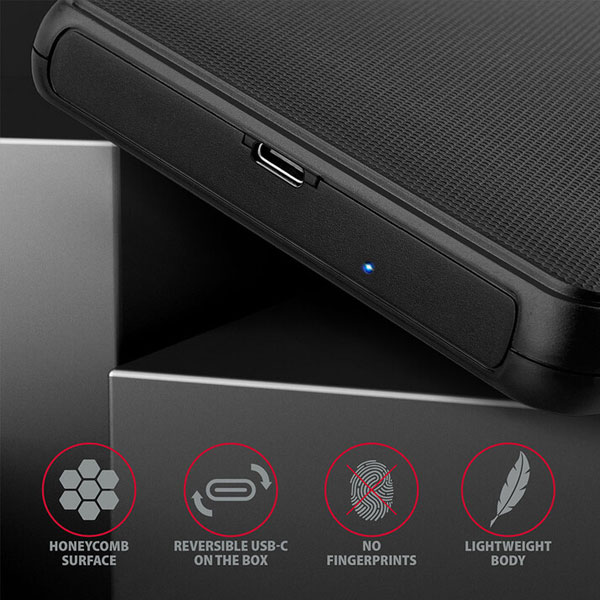 AXAGON EE25-SLC USB-C 3.2 Gen1 na SATA 6G 2.5" SLIDE box černý AXAGON EE25-SLC USB-C 3.2 Gen1 na SATA 6G 2.5" SLIDE box černý