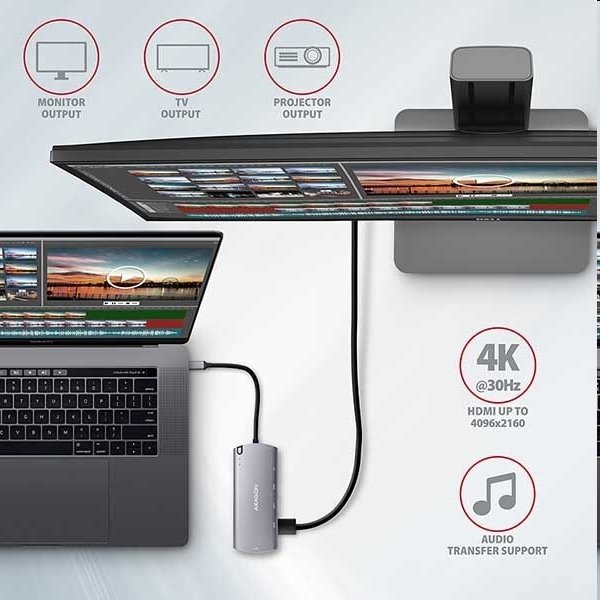 AXAGON HMC-6M2 USB-C 3.2 Gen 1 hub w. M.2 SATA + HDMI + GLAN + 2x USB-A + PD 100 W AXAGON HMC-6M2 USB-C 3.2 Gen 1 hub w. M.2 SATA + HDMI + GLAN + 2x USB-A + PD 100 W