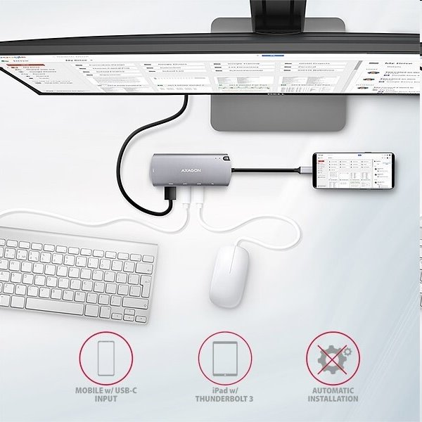 AXAGON HMC-6M2 USB-C 3.2 Gen 1 hub w. M.2 SATA + HDMI + GLAN + 2x USB-A + PD 100 W AXAGON HMC-6M2 USB-C 3.2 Gen 1 hub w. M.2 SATA + HDMI + GLAN + 2x USB-A + PD 100 W