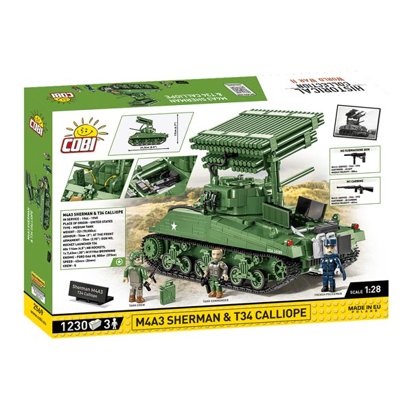 Cobi World War II tank M4A3 SHERMAN s raketometem T34 CALLIOPE, Executive Edition Cobi World War II tank M4A3 SHERMAN s raketometem T34 CALLIOPE, Executive Edition