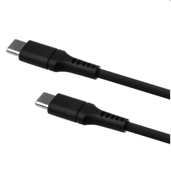 FIXED Datový a nabíjecí kabel USB-C/USB-C, PD, 0,5 m, černý