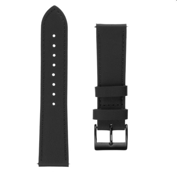 FIXED Kožený řemínek s Quick Release o šířce 22 mm pro smartwatch, černý FIXED Kožený řemínek s Quick Release o šířce 22 mm pro smartwatch, černý
