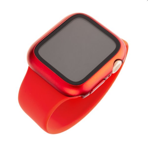 FIXED Pure+ ochranné pouzdro s temperovaným sklem pro Apple Watch 40mm, červené FIXED Pure+ ochranné pouzdro s temperovaným sklem pro Apple Watch 40mm, červené
