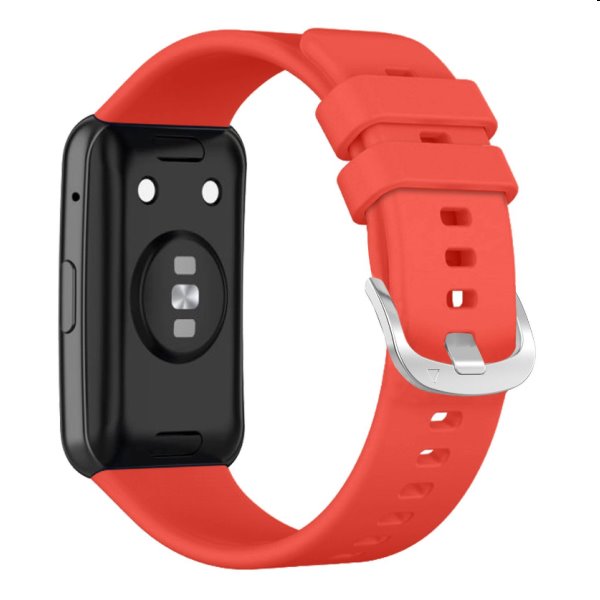 FIXED Silikonový řemínek pro Huawei Watch FIT, červený