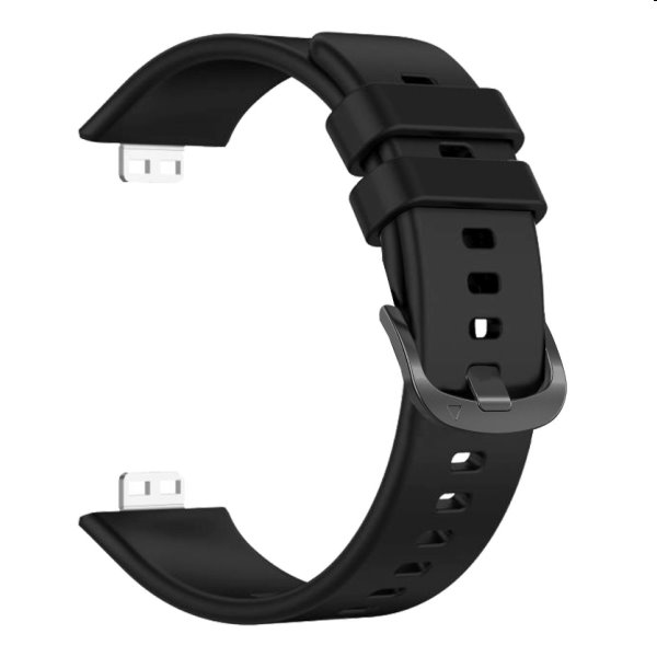 FIXED Silikonový řemínek pro Huawei Watch FIT, černý