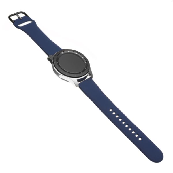 FIXED Silikonový řemínek s Quick Release o šířce 22 mm pro smartwatch, modrý