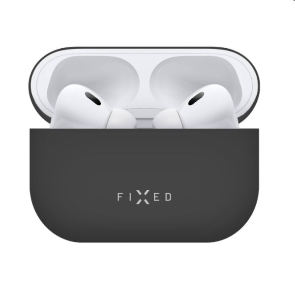 FIXED Silky Silikonové pouzdro pro Apple AirPods Pro 2, černé