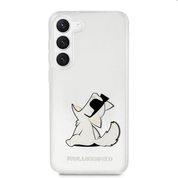 Pouzdro Karl Lagerfeld PC/TPU Choupette Eat pro Samsung Galaxy S23, transparentní