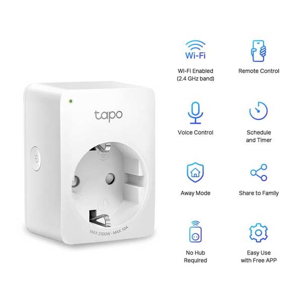 TP-Link Tapo P100 (1-pack), Mini Smart Wi-Fi zásuvka TP-Link Tapo P100 (1-pack), Mini Smart Wi-Fi zásuvka