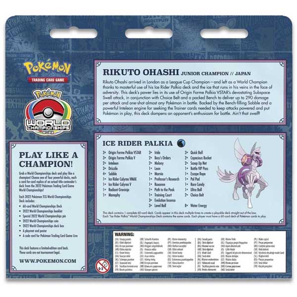 Kartová hra Pokémon TCG: World Championships Deck Rikuto Ohashi Ice Rider Palkia (Pokémon) Kartová hra Pokémon TCG: World Championships Deck Rikuto Ohashi Ice Rider Palkia (Pokémon)