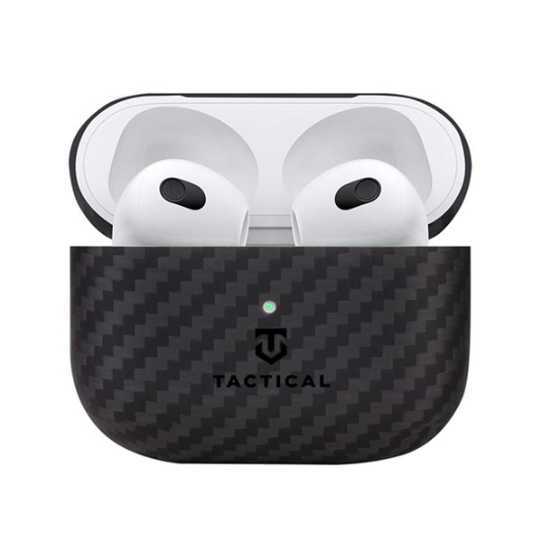 Kryt na sluchátka Tactical Aramid Fiber Slim Airpods 3, černý Kryt na sluchátka Tactical Aramid Fiber Slim Airpods 3, černý