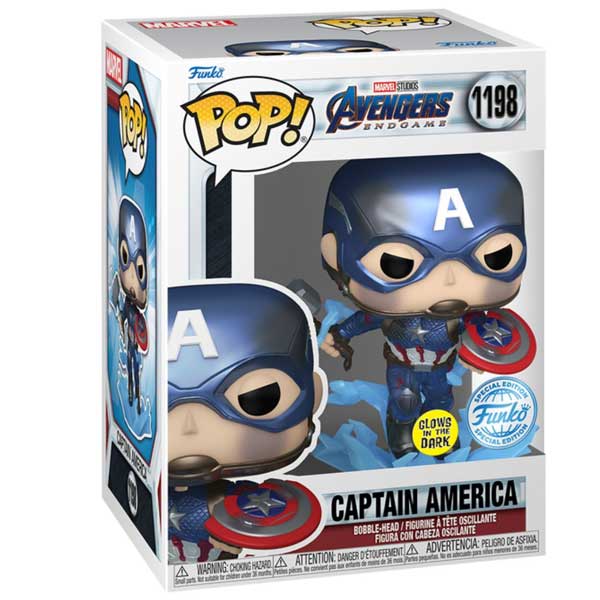 POP! Avengers Endgame: Captain America (Marvel) Metallic Special Edition (Glows in The Dark) POP! Avengers Endgame: Captain America (Marvel) Metallic Special Edition (Glows in The Dark)