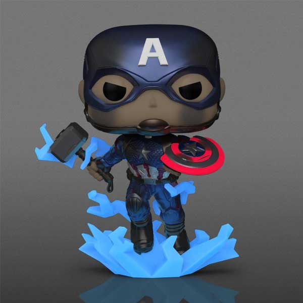 POP! Avengers Endgame: Captain America (Marvel) Metallic Special Edition (Glows in The Dark)