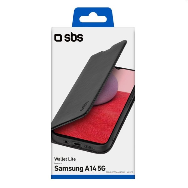 Pouzdro SBS Book Wallet Lite pro Samsung Galaxy A14 5G, černé