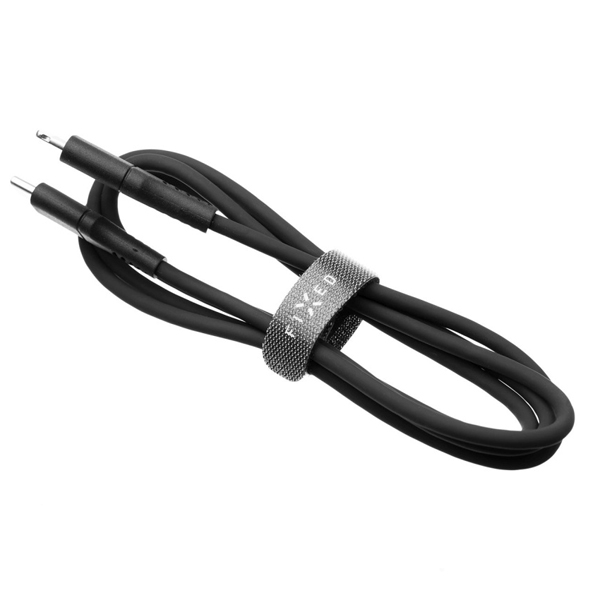 FIXED Datový a nabíjecí Liquid silicone kabel USB-C/Lightning MFi, PD, 2 m, černý FIXED Datový a nabíjecí Liquid silicone kabel USB-C/Lightning MFi, PD, 2 m, černý