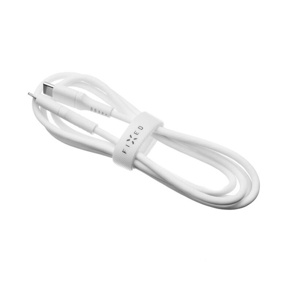 FIXED Datový a nabíjecí Liquid silicone kabel USB-C/USB-C, PD, 1,2m, bílý FIXED Datový a nabíjecí Liquid silicone kabel USB-C/USB-C, PD, 1,2m, bílý