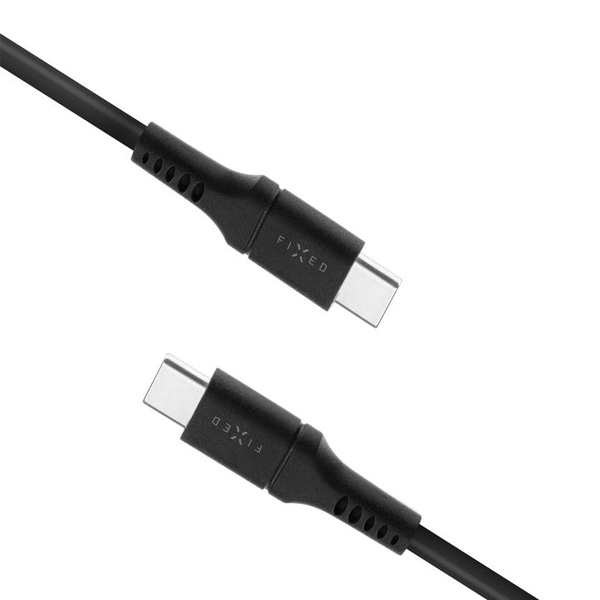 ecí Liquid silicone kabel USB-C/USB-C, PD, 1,2m, černý