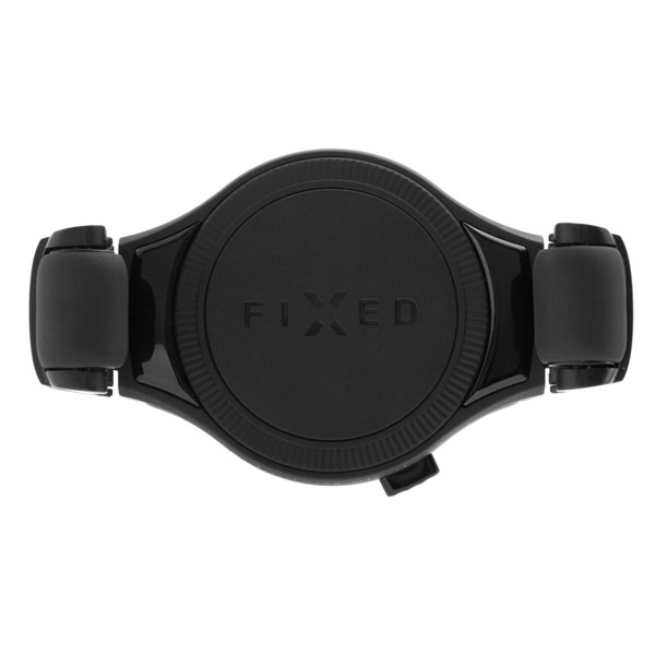 FIXED Roll Univerzální držák s bezdrátovým nabíjením do mřížky ventilace, černý