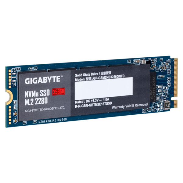 Gigabyte 256 GB NVMe SSD, M.2, (1700 MB/s, 1100 MB/s)