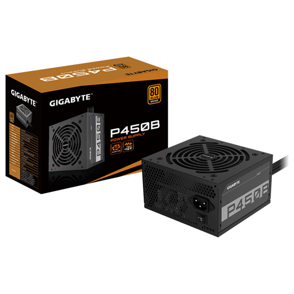 Gigabyte zdroj P450B, 450 W 80+ Bronze OVP/OPP/SCP/UVP/OCP/OTP ochrana, černý