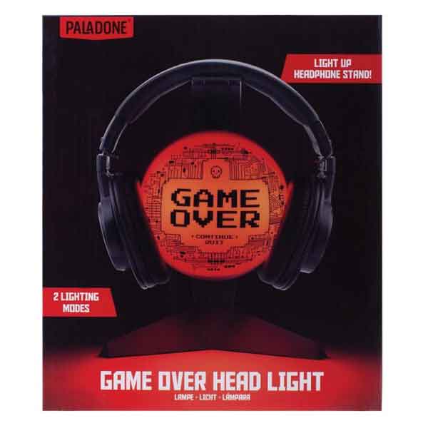 Game Over Stojan na sluchátka s funkcí LED osvětlení