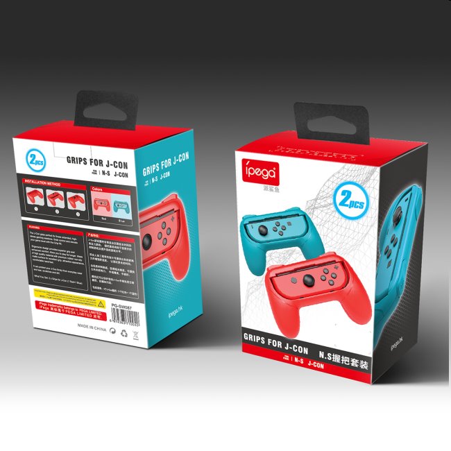 iPega gamepad Grip pro Nintendo Joy-Con ovladače, blue/red (2ks)