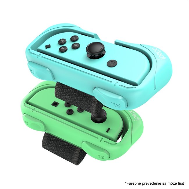 iPega Grip s popruhem pro Nintendo Joy-Con ovladače, blue/red (2ks)