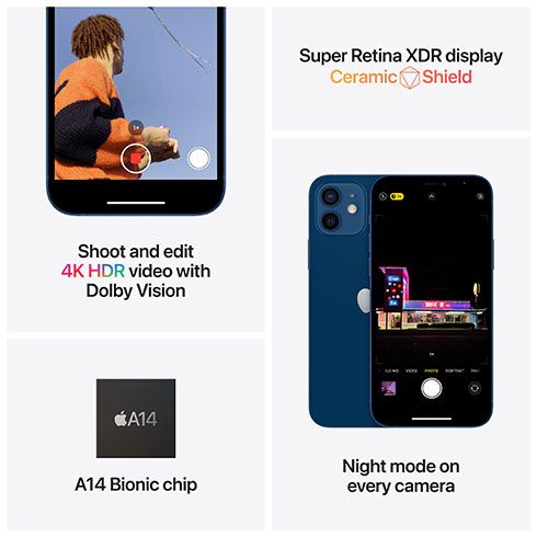 Apple iPhone 12 Mini, 128GB | Blue, Třída C - použité, záruka 12 měsíců