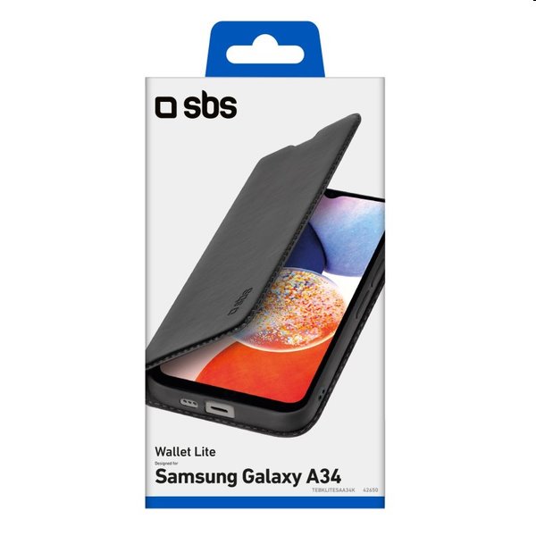 Pouzdro SBS Book Wallet Lite pro Samsung Galaxy A34 5G, černé