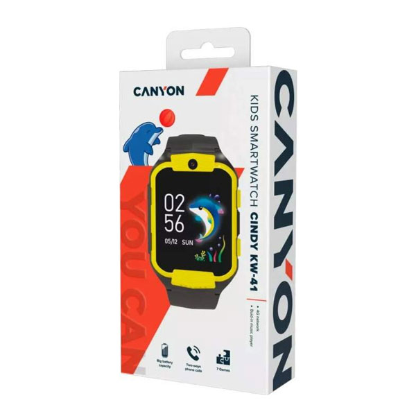 Canyon KW-41, Cindy, smart hodinky pro děti, žluté Canyon KW-41, Cindy, smart hodinky pro děti, žluté
