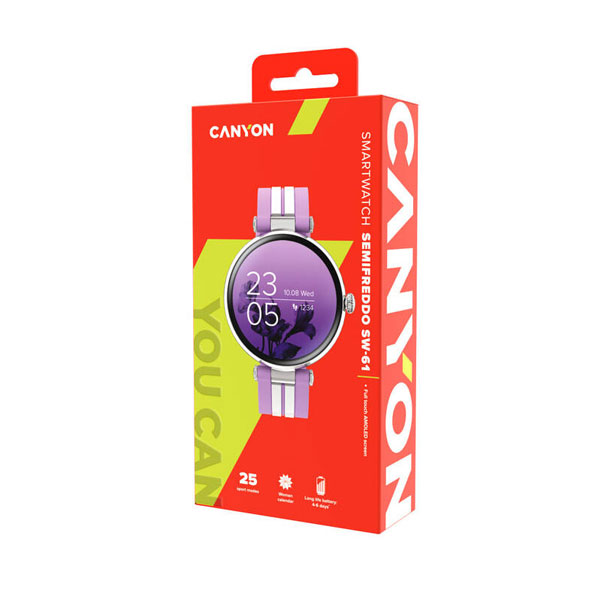 Canyon SW-61, Semifreddo smart hodinky dámské, fialové Canyon SW-61, Semifreddo smart hodinky dámské, fialové