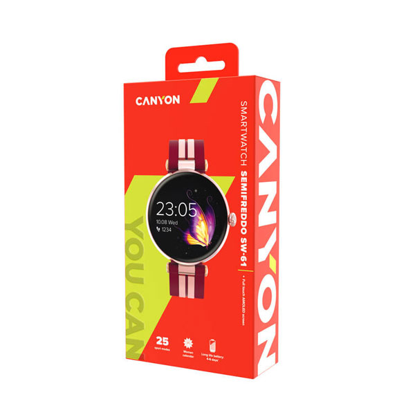 Canyon SW-61, Semifreddo, smart hodinky dámské, růžové