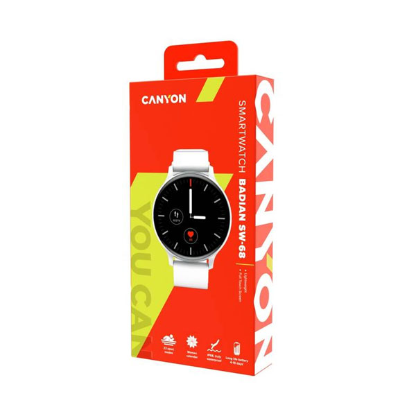 Canyon SW-68, Badian smart hodinky, bílé Canyon SW-68, Badian smart hodinky, bílé