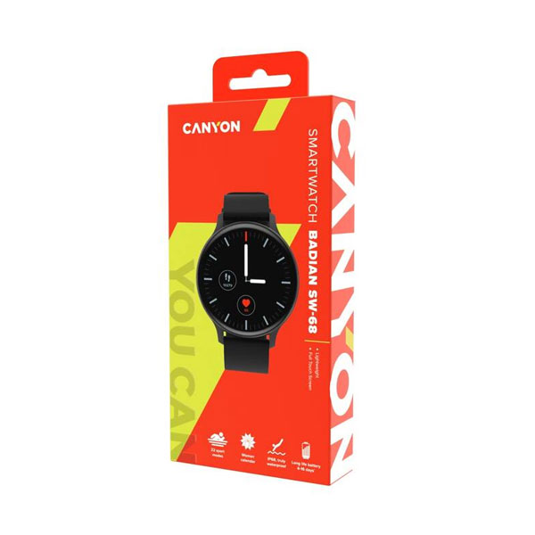 Canyon SW-68, Badian smart hodinky, černé Canyon SW-68, Badian smart hodinky, černé