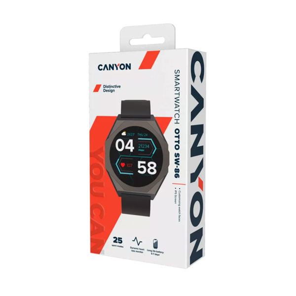 Canyon SW-86, Otto, smart hodinky, černé Canyon SW-86, Otto, smart hodinky, černé