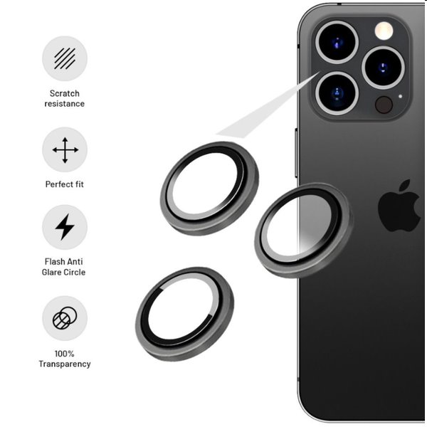 FIXED Ochranná skla čoček fotoaparátů pro Apple iPhone 13/13 mini, stříbrná FIXED Ochranná skla čoček fotoaparátů pro Apple iPhone 13/13 mini, stříbrná