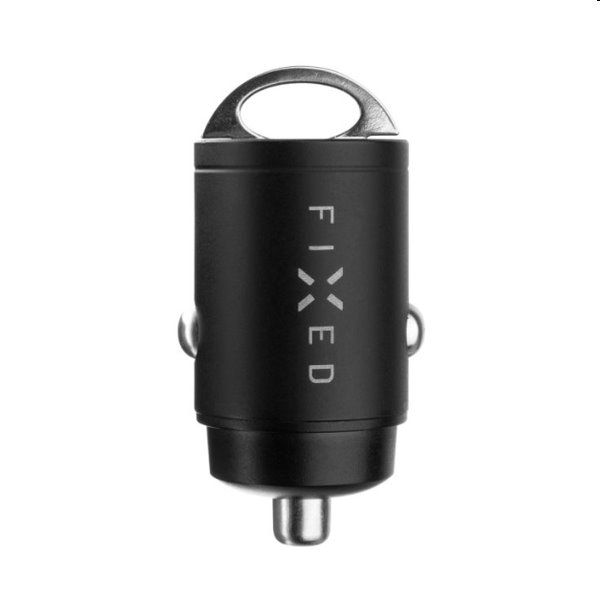 FIXED Set autonabíječky s 2xUSB-C výstupem a USB-C/Lightning kabelu, podpora PD, 1,2m, MFI 30W, černá